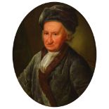 Central European School, possibly Poland, 18th century- Portrait of a gentleman, seated quarter-