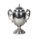 A large Chinese silver Batavia Golf Club Toko Cup golfing trophy cup and cover, early 20th