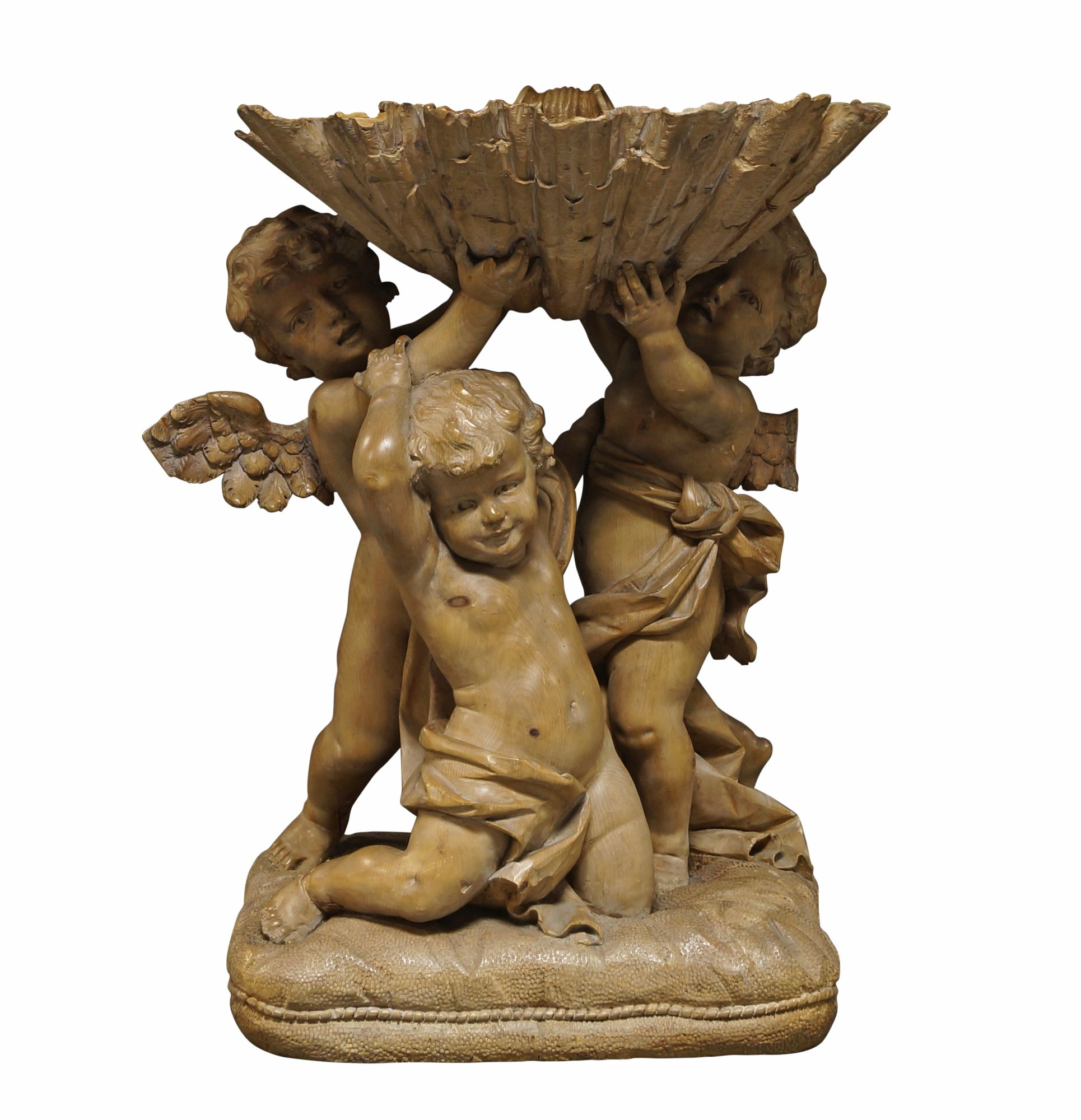 An impressive Italian carved pine jardinière, in the Baroque style, late 19th/20th century, the