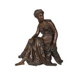 After Léon Pilet, French, 1840-1916 a French bronze figure of Athena, 19th century, modelled