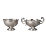 A George V silver twin handled rose bowl, London c.1910, Goldsmiths & Silversmiths Co. Ltd., with