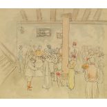 William Gaunt, British 1900-1980- The Gay Twenties; pen, ink and watercolour over traces of