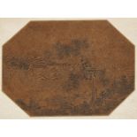 Five Chinese paintings on silk, 17th-19th century, various landscapes, all unsigned, 20cm x 28cm -