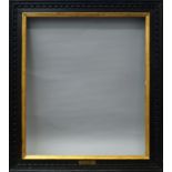 A Spanish Parcel Gilded and Ebonised Cassetta Frame, 17th century, with ogee sight, frieze, dentil
