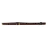 A rosewood fife or piccolo, 19th century, with metal fittings, 38.7cm longCONDITION REPORTminor