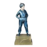 Ferdinand Preiss (1882-1943) Attributed, a cold-painted bronze and ivory figure‘Boy in a blue sailor