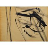 Hugo Weber, Swiss 1918-1971- Untitled abstract composition; ink on paper, signed and dated 11/9/53