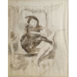 Jules Pascin, Bulgarian/American 1885-1930-Study of a woman reclining full-length;pencil, charcoal