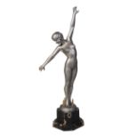 Fernand Ouillon-Carrère , a cold-painted bronze figure‘Sword Dance’, dated 1919, signed F. Ouillon-