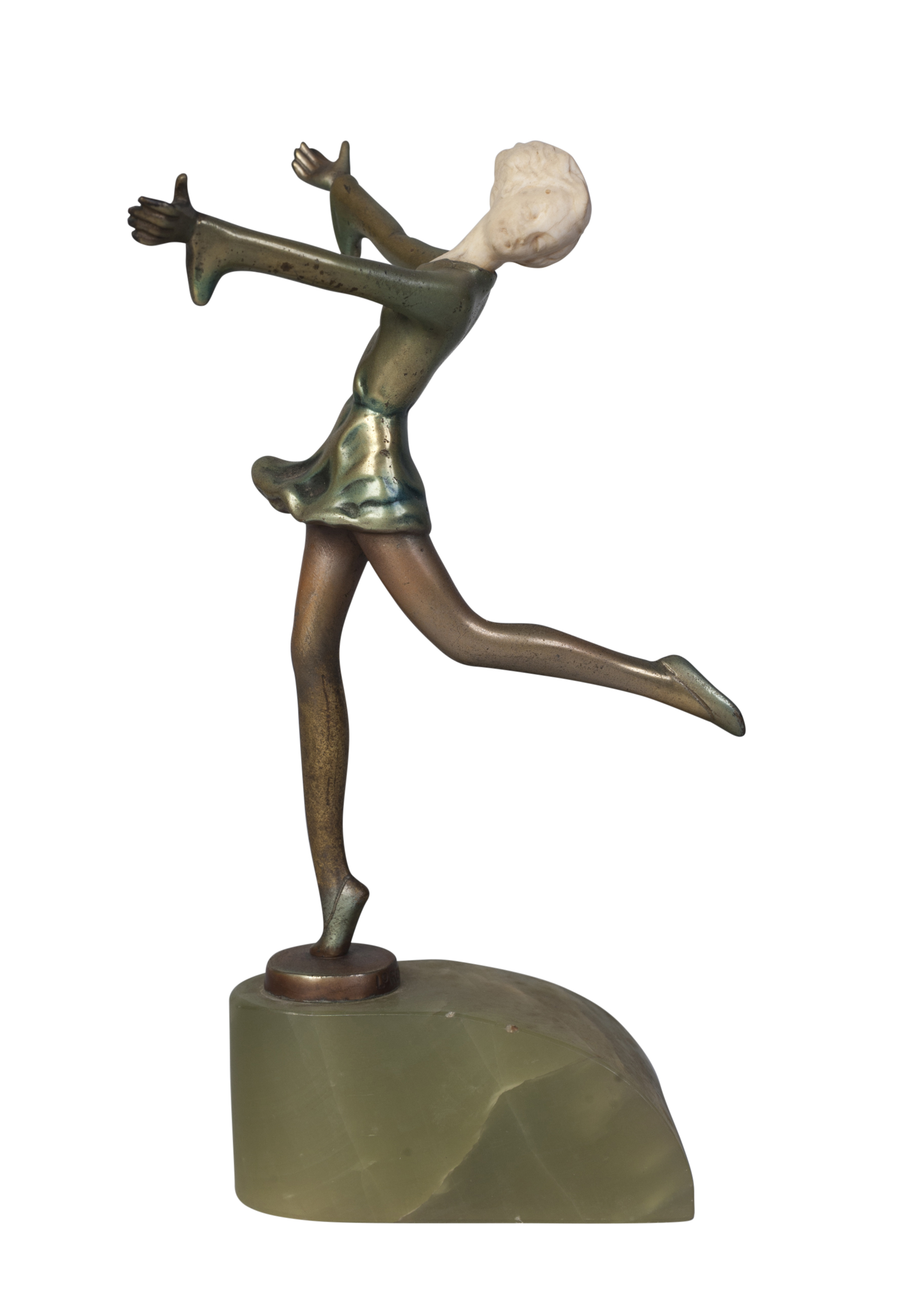 Josef Lorenzl (1892-1950), a cold-painted bronze and ivory figurec.1930, signed Lorenzl on bronze