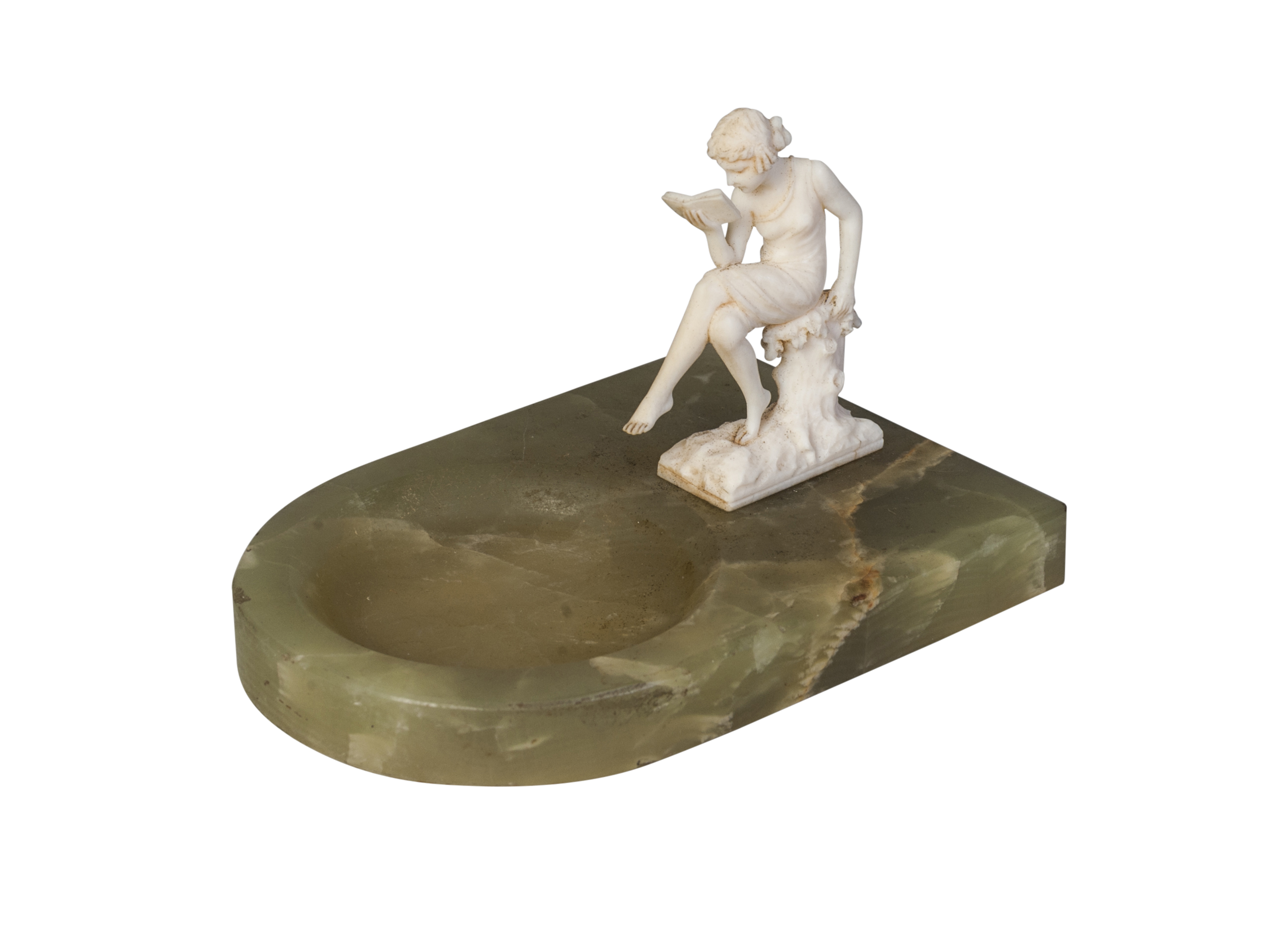 Ferdinand Preiss (1882-1943), a carved ivory figure of a girl reading a book'Reading', c.1930, - Image 2 of 2