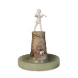 Ferdinand Preiss (1882-1943) Attributed, a carved ivory and onyx group‘Peter Pan’, c. 1930,