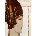 Francois-Louis Schmied, French 1873-1941- Athena, c.1925; gouache on paper, signed, 38.5x27.