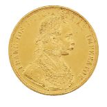 An Austrian gold 4 Ducats, 1915 (re-strike)