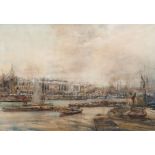 Charles James Lauder RSW, British 1840-1920- Somerset House;watercolour, signed, 34x49.7cm (ARR)