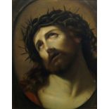 After Guido Reni, Italian 1575-1642, mid 19th century- Head of Christ Crowned with Thorns; pastel on