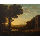 Follower of Claude Gellée, called Claude Lorrain, French 1604-1682-Landscape with the father of