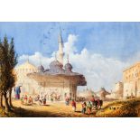Dr Robert Keate FRBS, British 1777-1852- The Fountain of Ahmet III, Constantinople; watercolour,