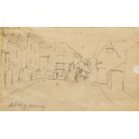 Attributed to Cornelius Varley FRSA, British 1781-1873-Abergavenny;Pencil on buff coloured paper,