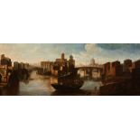 Follower of Gaspar van Wittel, called Vanvitelli,Dutch 1653-1736-Capriccio of the Rome and the