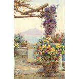 Ernest Arthur Rowe, British 1860-1922- The Well, Villa Cesina, Capri & Acquafredda, Lake Como;