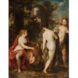 Follower of Frans Wouters, Flemish 1612-1658, 18th century-The Finding of Erichthonius; oil on