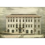 Paolo Posi, Italian 1708-1776- Views of the Palazzo Sergardi, Siena; watercolour, pen, brown ink,