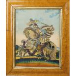 A pair of Theatrical tinsel pictures of St. George and the Dragon and St Andrew and the Winged