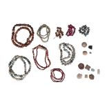 A collection of beads and necklaces, mostly Roman, to consist of two strings of beads of