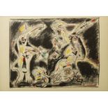 Andre Masson, French 1896-1987- Judith und Holofernes, 1974; lithograph printed in colours, signed