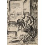 Achille-Émile Othon Friesz, French 1879-1949- Sailor and prostitute; lithograph, signed within the