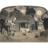 Graham Clarke, British, b.1941- Sheperds Cottage, Catfish, Artichoke, Tonies; etchings with