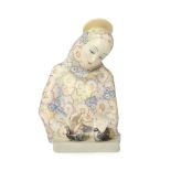 Lenci, a ceramic model of a Madonna with two small birds by Helen König Scavini Second Quarter