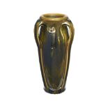 An Art Nouveau heavy stoneware vase/umbrella stand, possibly Belgian, in the manner of Henry Van