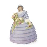 Wiener Kunstkeramische Werkstatten, a large Austrian earthenware 'crinoline' ladyc.1915, printed