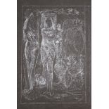 John Hutton (1906-1978)‘Butcher’s Hall - figurative studies’, 1977, both signedA pair, white chalk