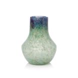 Monart, a large glass vase with aventurine20th Century, Shape FBClear glass with mottled green