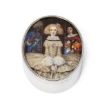Norbertine Bresslern-Roth (1891-1978), a painted portrait miniature on ivory mounted in an
