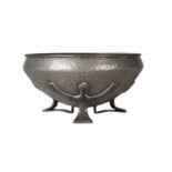 Liberty & Co pewter bowl after a design by Oliver BakerEarly 20th Century, Stamped English Pewter,