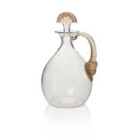 'Satyre' No.3167, a Lalique clear and frosted decanter and stopper with sepia stainingDesigned 1923,