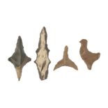 A group of four Predynastic figural Implements, Predynastic Period, Nagada II-III, 3700-3100BC,