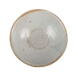 A Chinese porcelain Qingbai glazed bowl, Yuan dynasty, carved to the inside and exterior with