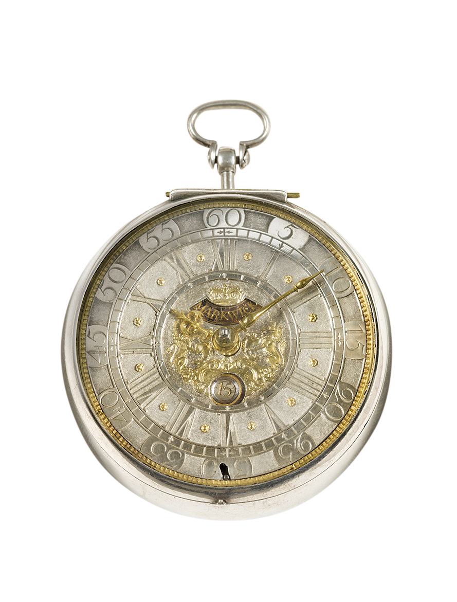 An 18th century silver verge pocket watch, by James Markwick, the silver champleve dial with Roman