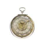 An 18th century silver verge pocket watch, by James Markwick, the silver champleve dial with Roman