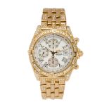 An 18ct gold and diamond limited edition 1 of 10 automatic chronograph wristwatch, by Breitling ref.