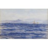 David Gould Green RI, British 1854-1917- Off Plymouth; watercolour, signed, 15.9x22.8cm