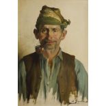 Luis Graner, Spanish 1863-1929- Campesino de Tortosa; oil on canvas laid down on panel, 52.