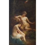 Thomas Benjamin Kennington RBA NEAC, British 1856-1916- The Bathers; oil on canvas, signed, 51x30.