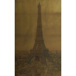 French School, late 19th century- Exposition Universelle de 1889 a Paris, La Tour Eiffel; lithograph