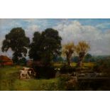 Henry John Yeend King RBA VPRI ROI, British 1855-1924- In the Kennett Valley; oil on canvas, signed,